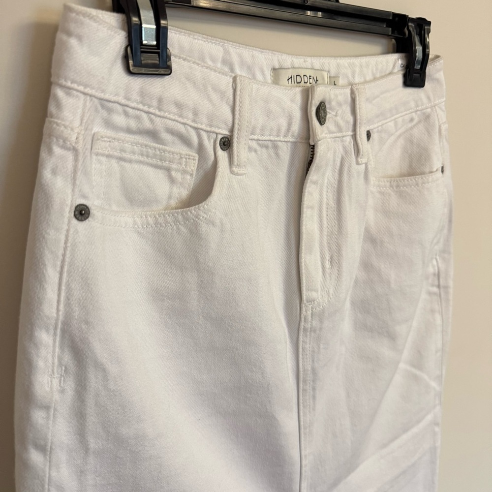 HIDDEN Peyton WHITE FRONT SLIT MIDI SKIRT - Women’s Large - Picture 7 of 14